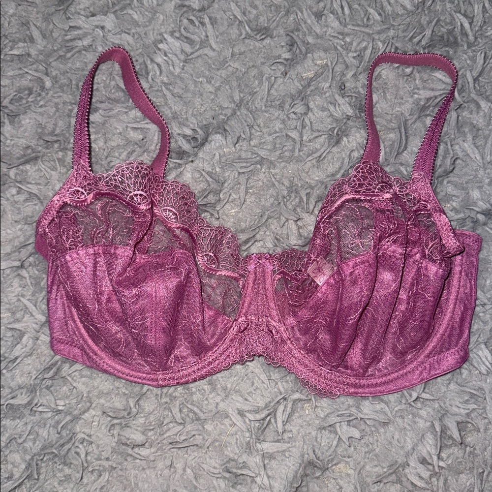 Panache Lace Underwire Bra - Purple